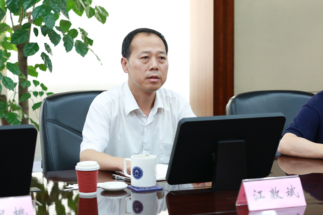 山东省烟台市中院江敦斌院长一行来我院交流座谈